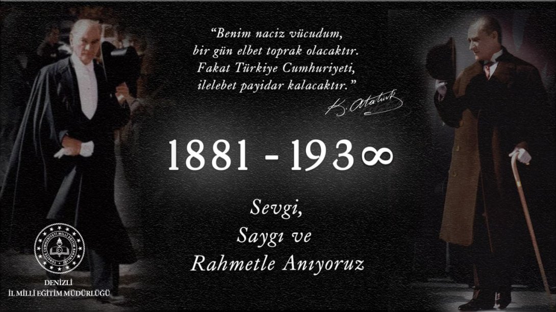 İl Milli Eğitim Müdürü Süleyman Ekici'nin 10 Kasım Atatürk'ü Anma Günü Mesajı
